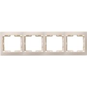 Рамка 4-м КВАРТА РГ-4-ККм горизонт. крем. GENERICA EMK40-K33-DM