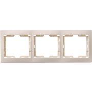 Рамка 3-м КВАРТА РГ-3-ККм горизонт. крем. GENERICA EMK30-K33-DM